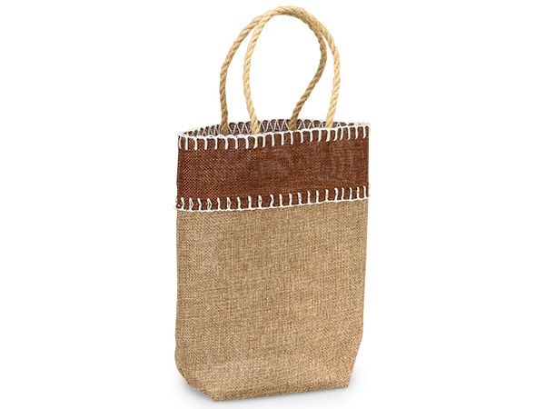 Small hessian tote bags sale