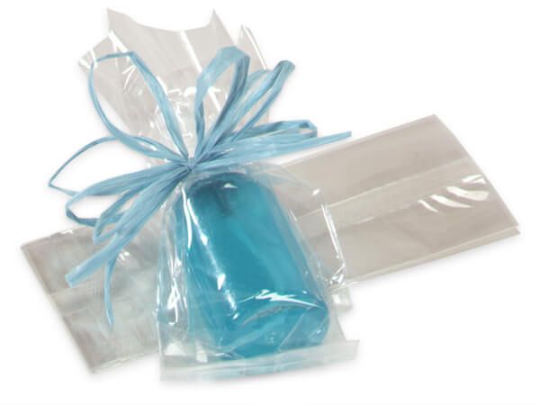 Pack of 25 Large clear gusseted cellophane sweets Party Gift bags 4 x 3 x 13