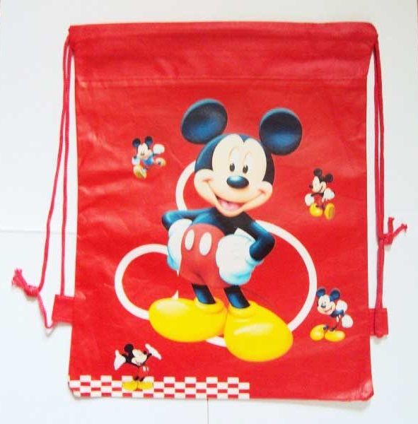 Mickey Minney mouse kids drawstring backpack gym swimming