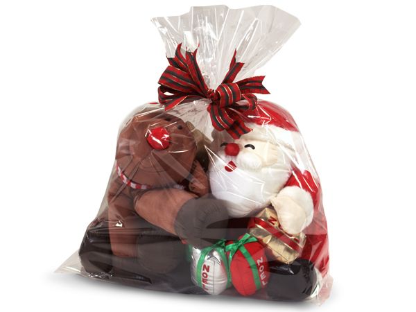 Christmas cellophane basket bags deals