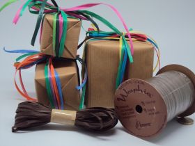 10M CUT Berwick Matte Raffia ribbon - Chocolate 