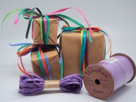 10M CUT Berwick Matte Raffia ribbon  - Purple 