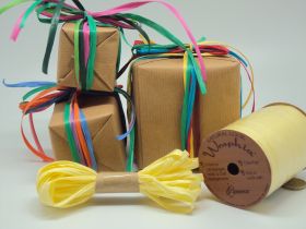 10M CUT Berwick Matte Raffia ribbon - Yellow 