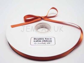 5M x 10mm Double face satin ribbon - Golden Orange
