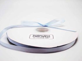 5M x 10mm Double face satin ribbon - Bluebell