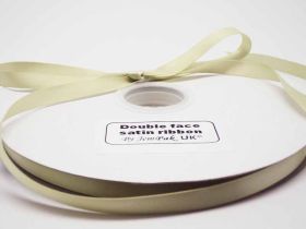 5M x 10mm Double face satin ribbon - Lime green