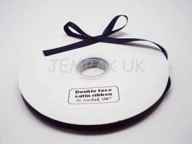 5M x 10mm Double face satin ribbon - Navy Blue