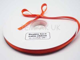5M x 10mm Double face satin ribbon - Russet Orange