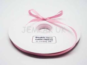 5M x 10mm Double face satin ribbon - Peony Pink
