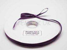 5M x 10mm Double face satin ribbon - purple