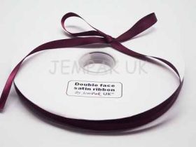 5M x 10mm Double face satin ribbon -Wine