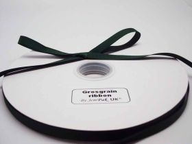 5M x 10mm Grosgrain ribbon - Forest green