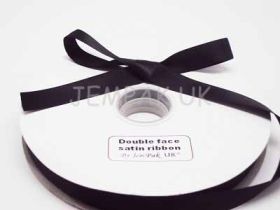 5M x 15mm Double face satin ribbon - Black
