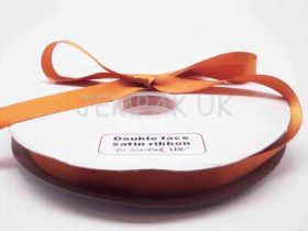 5M x 15mm Double face satin ribbon - Golden Orange