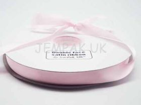 5M x 15mm Double face satin ribbon - Baby Pink