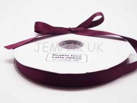 5M x 15mm Double face satin ribbon - Wine
