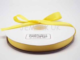 5M x 15mm Double face satin ribbon - Yellow