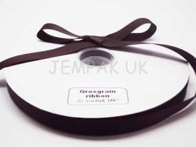 5M x 15mm Grosgrain ribbon - Chocolate brown