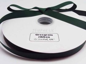 5M x 15mm Grosgrain ribbon - forest green
