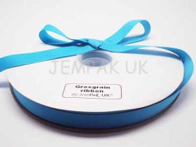 5M x 15mm Grosgrain ribbon - Turquoise blue