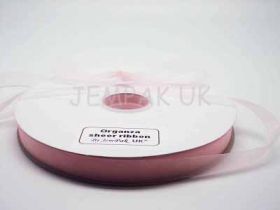 5M x 15mm Sheer organza  ribbon - Baby Pink