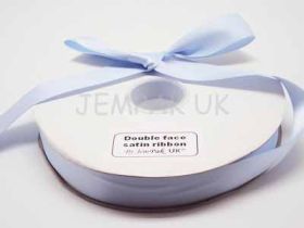 5M x 25mm Double face satin ribbon - Baby blue