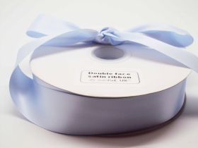5M x 38mm Double face satin ribbon - Light Blue