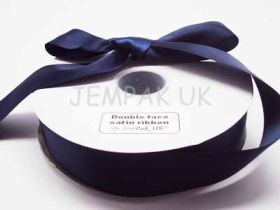 5M x 38mm Double face satin ribbon - Navy Blue