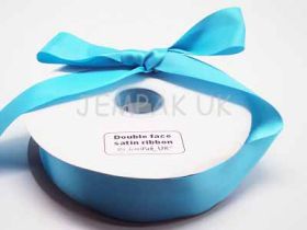 5M x 38mm Double face satin ribbon - Misty Turquoise