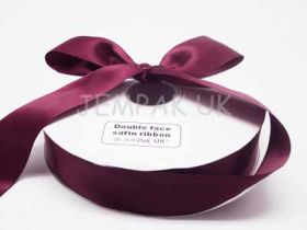 5M x 38mm Double face satin ribbon -Wine