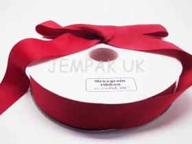 5M x 38mm Grosgrain ribbon - Red