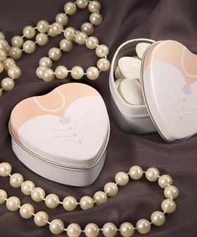 Pack of 10 Wedding Dress favour tins