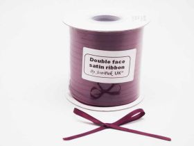 5M x 5mm Double face satin ribbon - Wine
