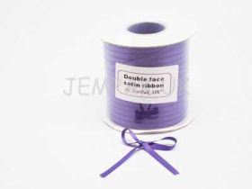 5M x 5mm Double face satin ribbon - Bright Purple