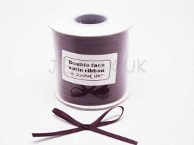 5M x 5mm Double face satin ribbon - Burgundy