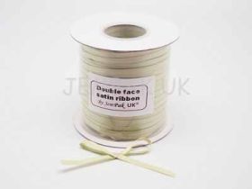 5M x 5mm Double face satin ribbon - Lime green
