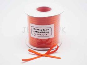 5M x 5mm Double face satin ribbon - Russet Orange