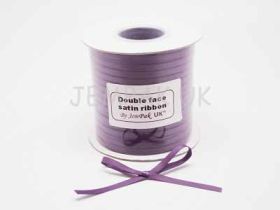 5M x 5mm Double face satin ribbon - Purple