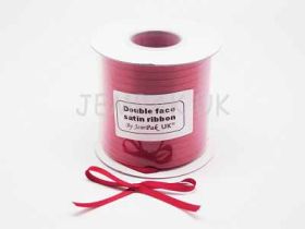 5M x 5mm Double face satin ribbon - Red
