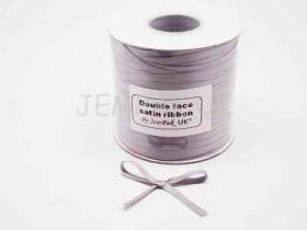 5M x 5mm Double face satin ribbon - Silver