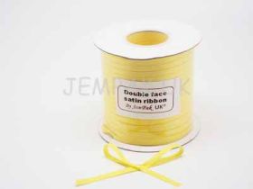 5M x 5mm Double face satin ribbon - Yellow