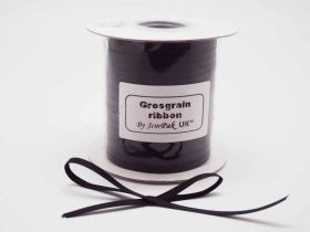  5M x 5mm Grosgrain ribbon - Black