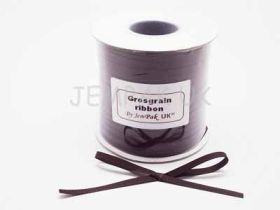 5M x 5mm Grosgrain ribbon - Chocolate brown