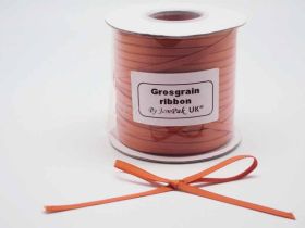 5M x 5mm Grosgrain ribbon - Golden orange