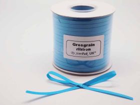 5M x 5mm Grosgrain ribbon - Turquoise blue