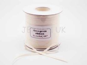 5M x 5mm Grosgrain ribbon- Antique white