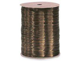 91.4M Shiny pearlised Raffia ribbon - Chocolate