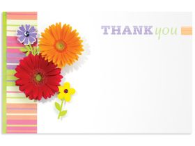 Pack of 10 "Thank You" mini enclosure gift cards  (9cm x 6cm) 