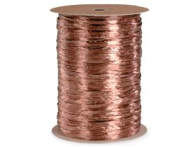 91.4M Shiny pearlised Raffia ribbon - Copper