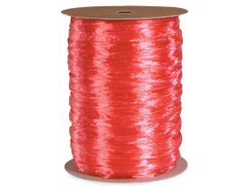 91.4M BERWICK Shiny pearlised Raffia ribbon - CORAL  